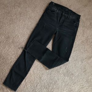 Mother grey cropped jeans